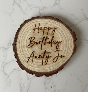 Personalised wood slice