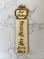 Personalised wooden book mark
