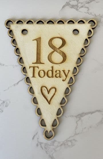 Personalised wooden bunting