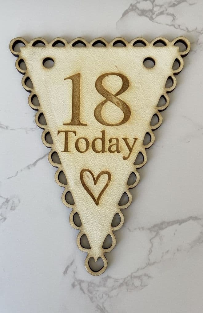 Personalised wooden bunting