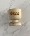 Personalised wooden egg cup
