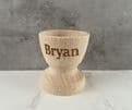 Personalised wooden egg cup