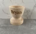 Personalised wooden egg cup