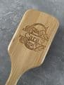 Personalised wooden paddle brush