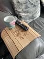 Personalised wooden sofa arm chair tray