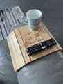 Personalised wooden sofa arm chair tray