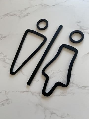 Pictogram acrylic toilet sign