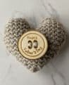Pocket hug knitted heart