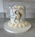 Pregnant lady acrylic or wood cake charm