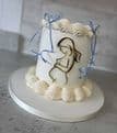 Pregnant lady acrylic or wood cake charm