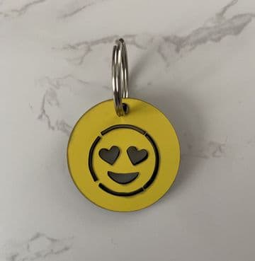 Smiley face circle keyring