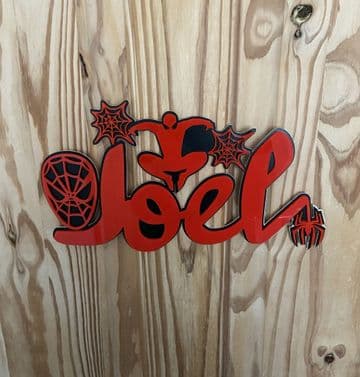 Spiderman personalised door sign