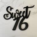 Sweet 16 acrylic or wood cake charm