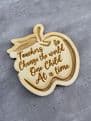 Teachers personalised gift apple design fridge magnet