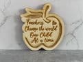Teachers personalised gift apple design fridge magnet