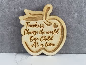 Teachers personalised gift apple design fridge magnet