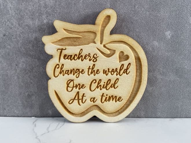 Teachers personalised gift apple design fridge magnet