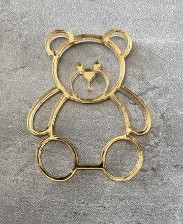 Teddy bear acrylic or wood cupcake toppers