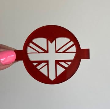 Union jack heart embosser
