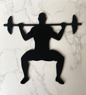 Weight lifting man cake charm