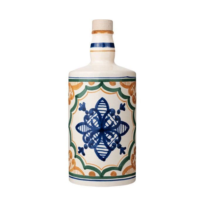 Centonze - Organic Nocellara del Belice Sicilian Extra Virgin Olive Oil 500ml  : Blue Flower Ceramic