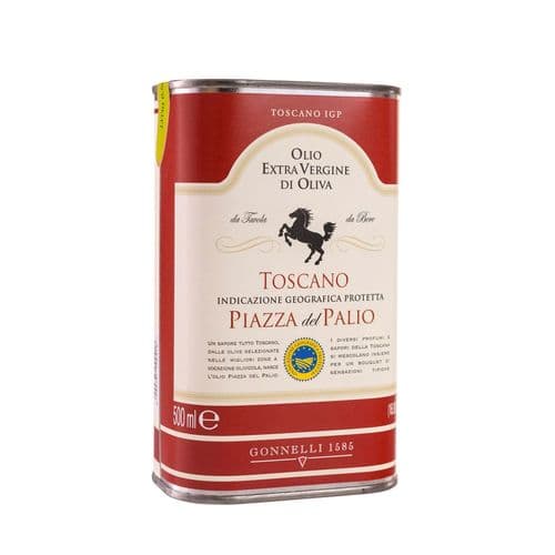 Gonnelli 1585 - IGP Toscano Piazza del Palio 500ml Tin Extra Virgin Olive Oil