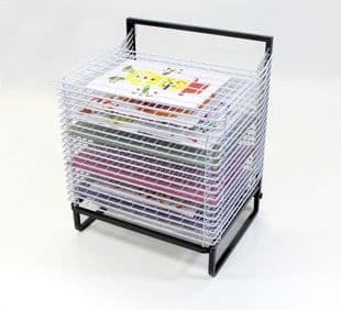 20 Shelf Spring Loaded Floor Drying Rack With Wheels