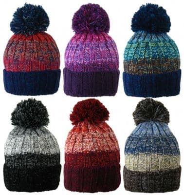 12x Unisex  Stitch Cable Knit Hat with Rockjock 660 Thermal Insulation