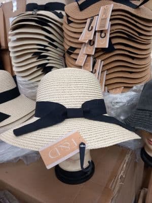 Felix & Dylan FD43 Ladies Premium Summer Hat with black ribbon £2.95