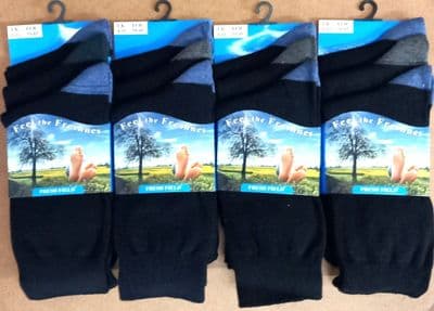 Fresh Field  Size 6-11 Plain Black or Contrast Heel and Toe