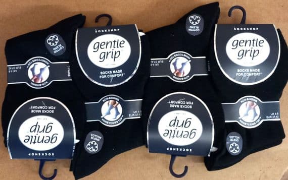 GENTLE GRIP SOLRG67G3BLK WOMEN'S SOCKS 4-8