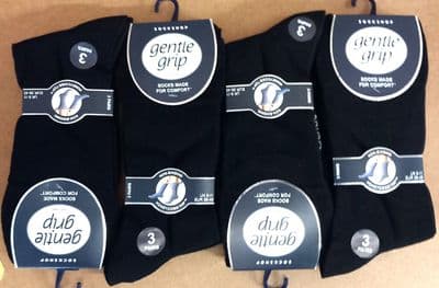 GENTLE GRIP SOMRG51H3BLK MENS SOCKS 6-11