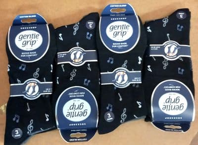 GENTLE GRIP SOMRJ546H3 MENS SOCKS 6-11