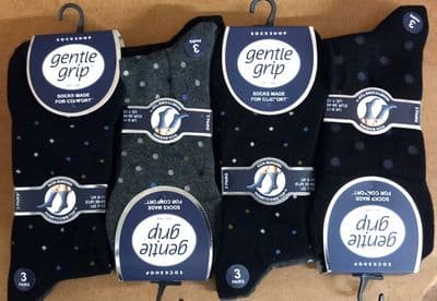 GENTLE GRIP SOMRJ568H3 MENS SOCKS 6-11