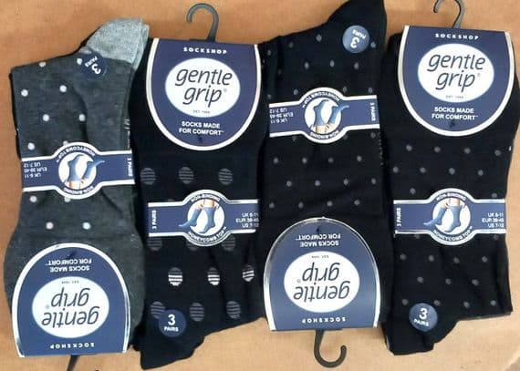 GENTLE GRIP SOMRJ578H3 MENS SOCKS 6-11