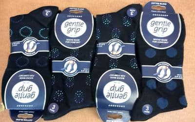 GENTLE GRIP SOMRJ622H3 MENS SOCKS 6-11