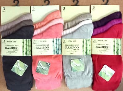 Ladies Bamboo Extra Soft Fine Knit Size 4-7