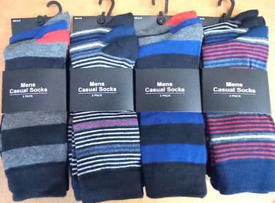 Men's Casual 2785 Mixed Patterned 6-11 Socks