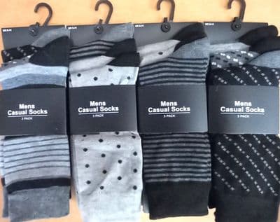 Men's Casual 2800 Mixed Patterned 6-11 Socks