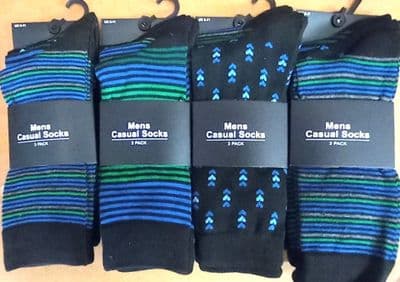 Men's Casual 3331 Mixed Patterned 6-11 Socks