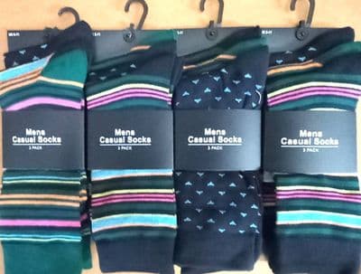 Men's Casual 3332 Mixed Patterned 6-11 Socks