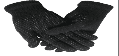 Men’s Stretch Gripper Gloves, Mixed Fibre,  Black