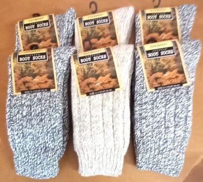 Men's Thick Wool Boot Socks 6-11 only £1.75
