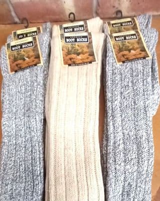 Men's Thick Wool Long Socks 6-11 only £2.25