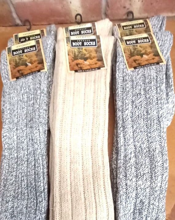Men's Thick Wool Long Socks 6-11 only £2.25
