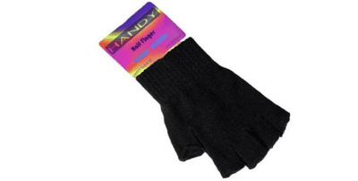 One Size Fingerless Magic Gloves, Black