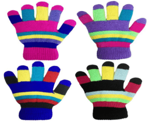 Pack of 12 pairs of Children's Gloves only 65p each