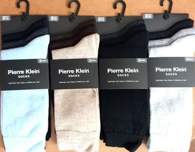 Pierre Klein Plain Socks Assorted Colours Size 6-11
