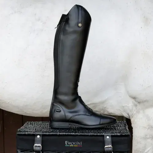 Brogini Albareto Piccino Childrens Field Tall Black Riding Boots