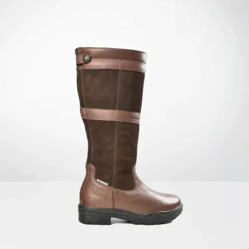 Brogini Hollingworth Piccino Childrens Tall Zipped Brown Country Boots